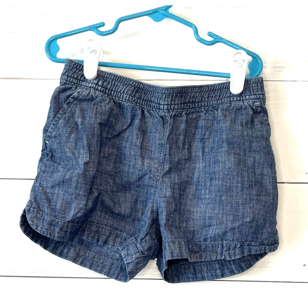 Lands' End Chambray Girl's Shorts Small 7/8